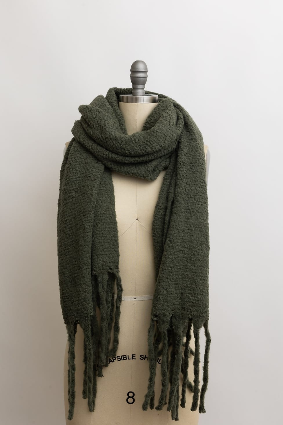 Classic Cozy Knit Scarf Classic Cozy Knit Scarf Olive Scarves