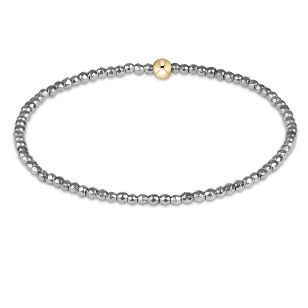 Enewton Classic Silver Faceted Hematite 2mm Bracelet Enewton Classic 2mm Hematite Bracelet | The Red Owl Bracelet