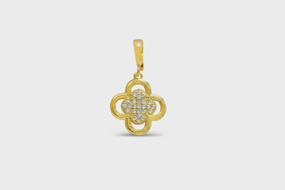 Encrusted Clover Clip-on Charm