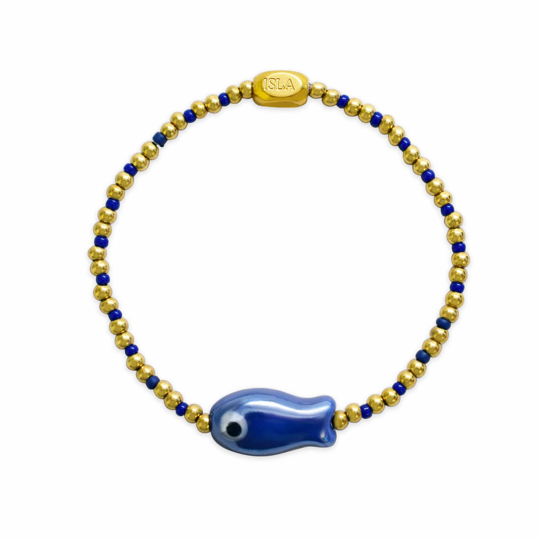 Isla Cobalt Blue Lucky Fish Waterproof Stretch Bracelet Isla Cobalt Blue Lucky Fish Waterproof Stretch Bracelet Bracelet