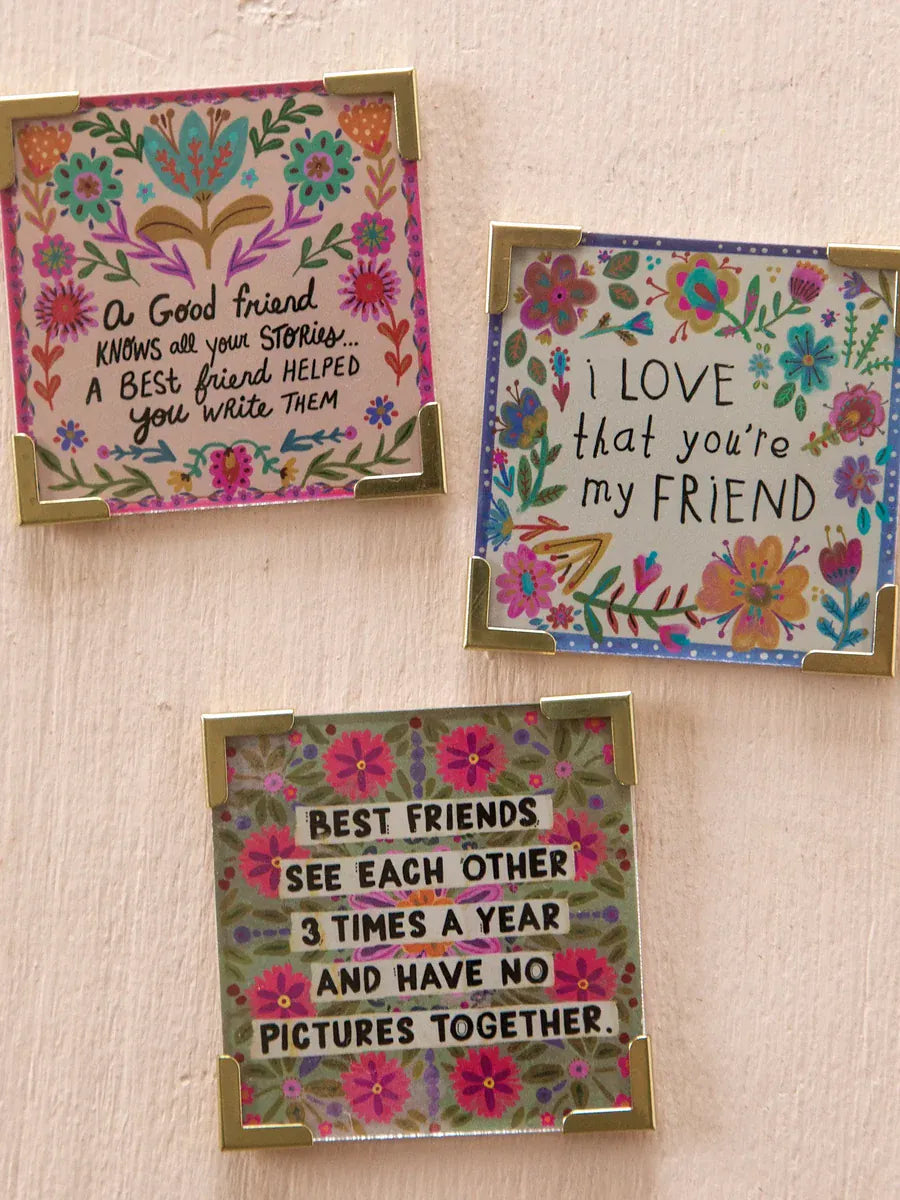 Corner Magnet - Friend I Love That You’re My Friend Floral Corner Magnet Home