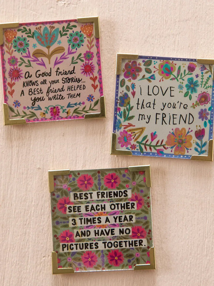 Corner Magnet - Friend I Love That You’re My Friend Floral Corner Magnet Home