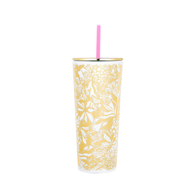 Lilly Pulitzer with Straw - Sangria Gold