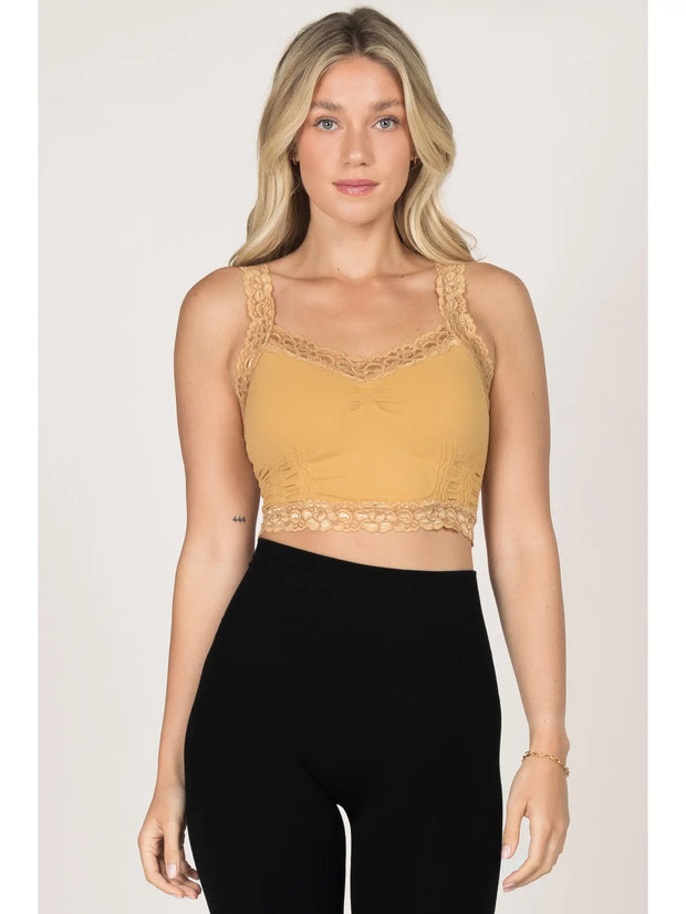 Seamless Lace Cropped Bralette