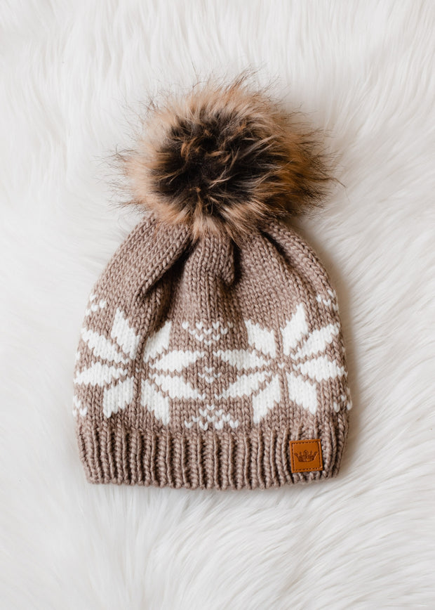 Nordic Snowflake Pom Hat