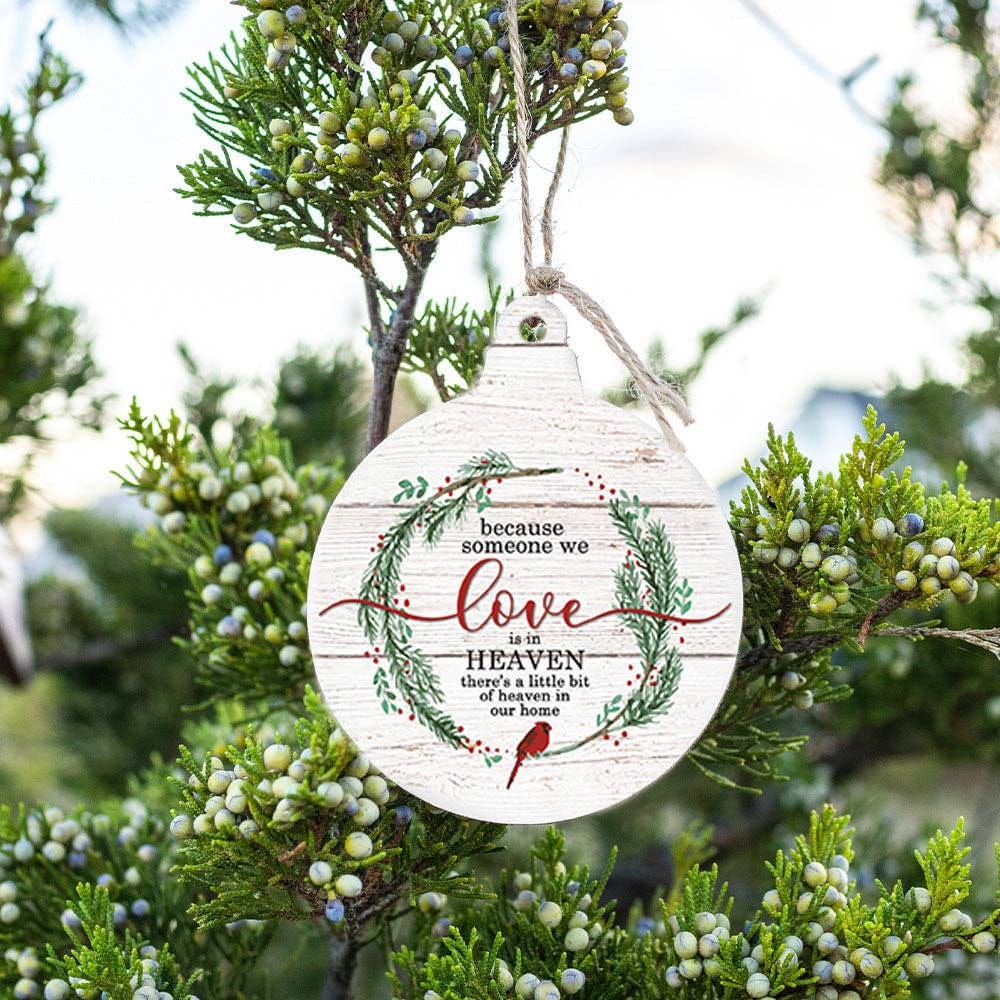 Holiday in Heaven Bulb Ornament(1) Holiday in Heaven Wooden Memorial Christmas Ornament
