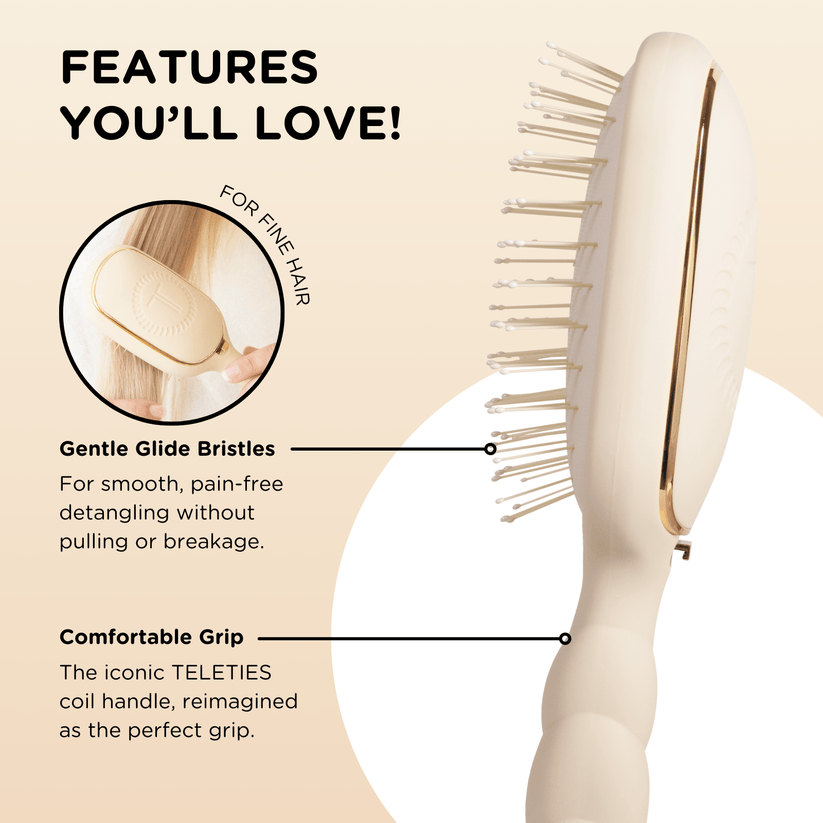 Teleties Detangler Tan Brush