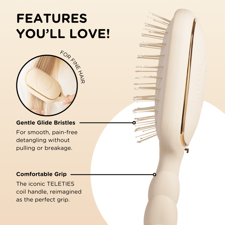 Teleties Detangler Tan Brush