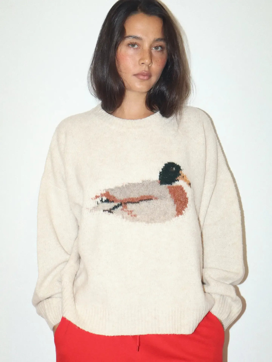 Mallard Duck Cozy Knit Sweater Mallard Duck Cozy Knit Sweater Tops
