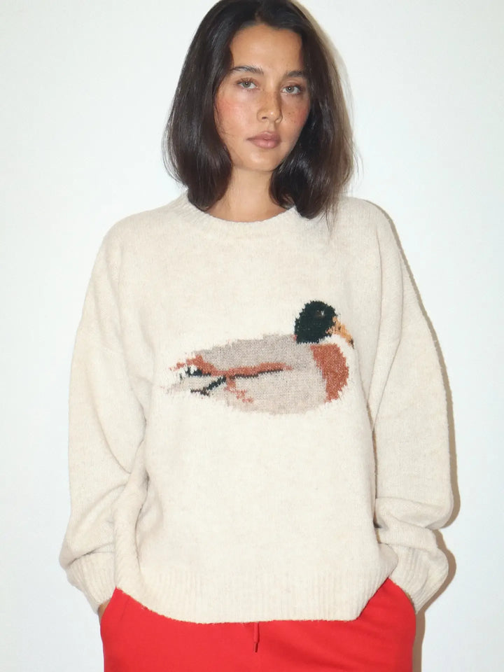 Mallard Duck Cozy Knit Sweater Mallard Duck Cozy Knit Sweater Tops