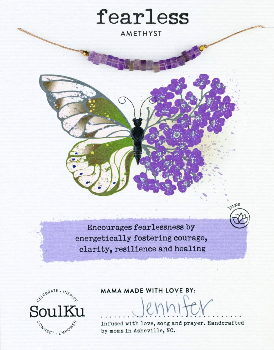 Amethyst Becoming Necklace for Fearless