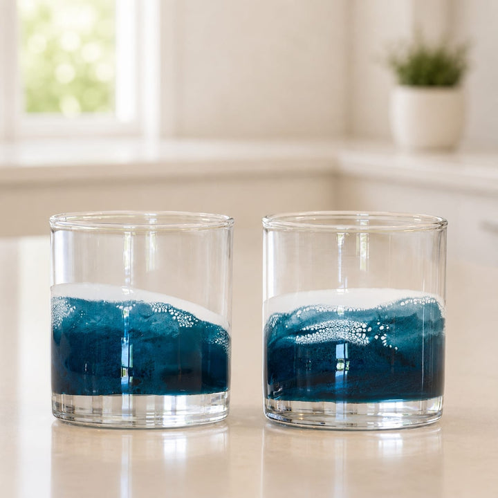 Resin Art Rocks Glass