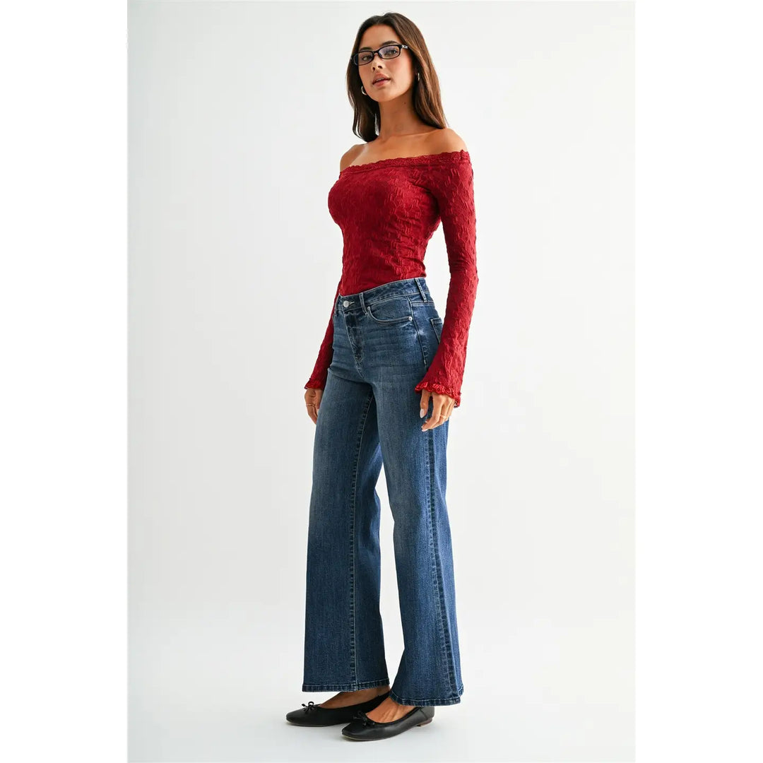 Mica Denim High-Rise Wide-Leg Jeans Mica Denim High-Rise Wide-Leg Jeans | The Red Owl Bottoms