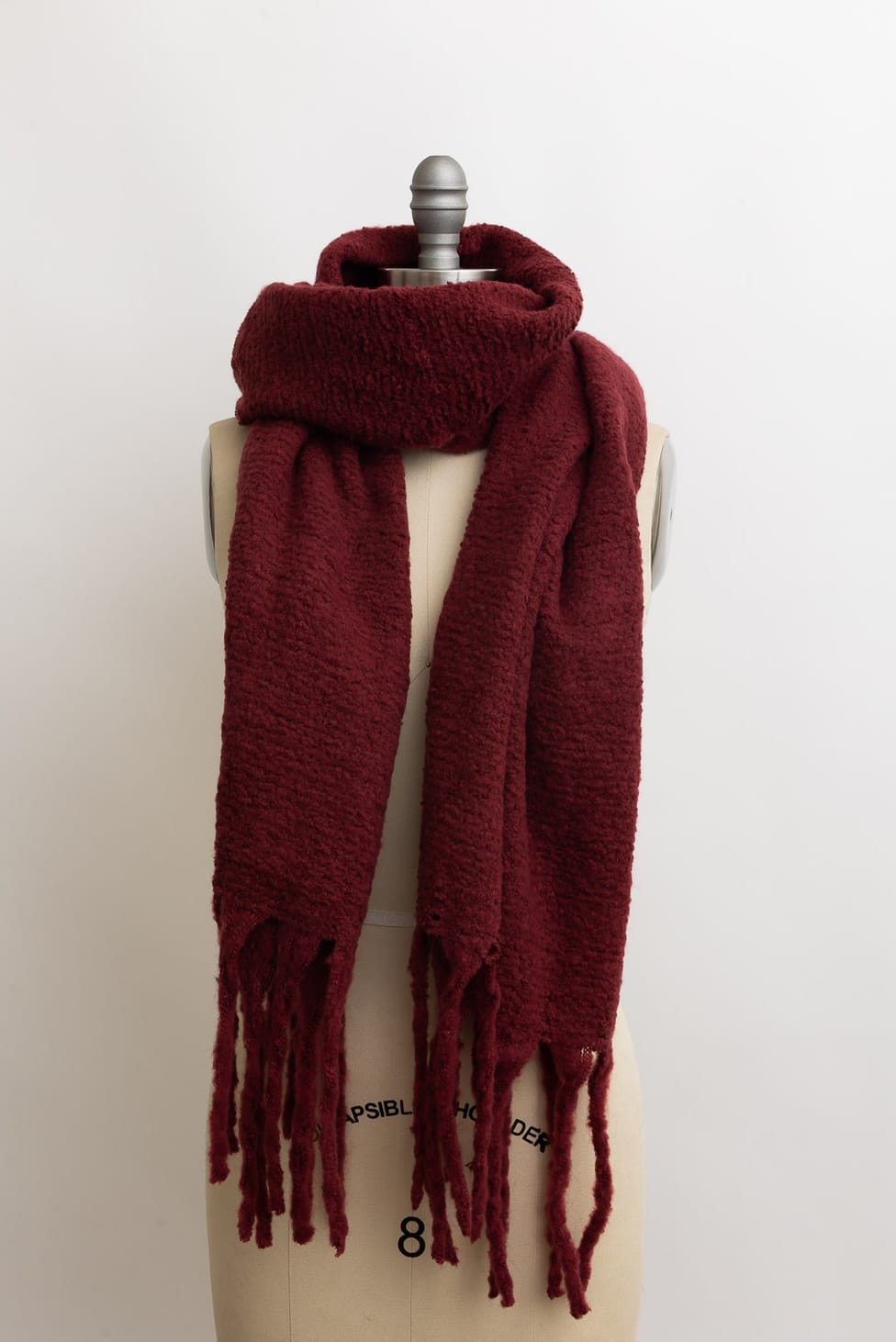 Classic Cozy Knit Scarf Classic Cozy Knit Scarf Burgundy Scarves