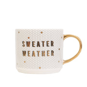 Sweater Weather Gold Tile Mug