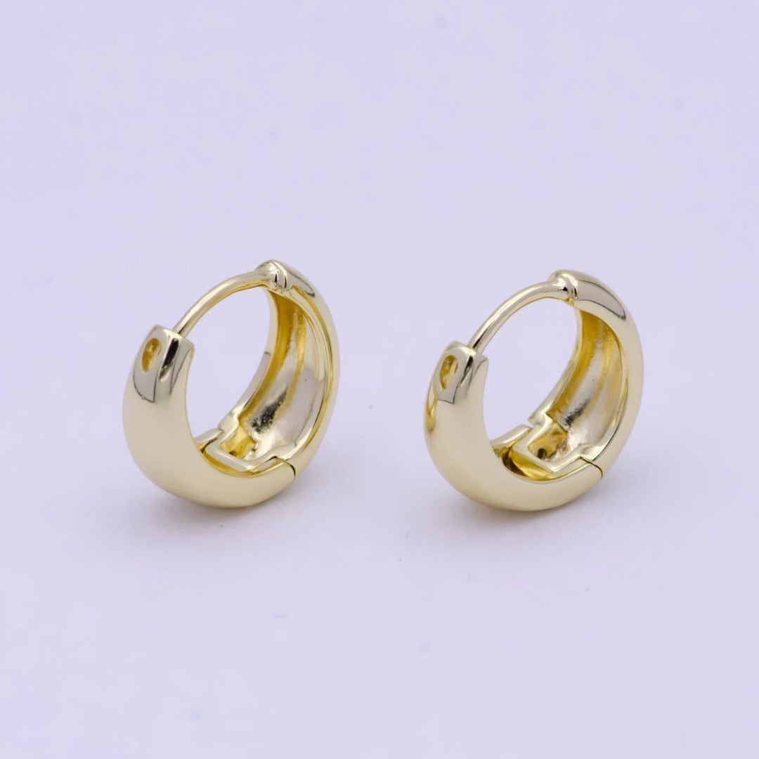 Gold Huggie Minimalist Hoop Earrings Gold Huggie Minimalist Hoop Earrings