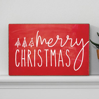 Merry Christmas Wooden Block