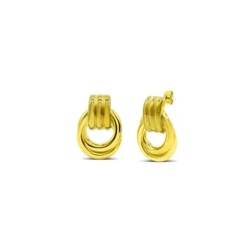 Isla Knocked Out Waterproof Stud Earrings Isla Knocked Out Waterproof Door-Knocker Stud Earrings Gold Earrings