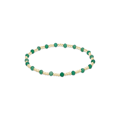 Enewton Extends Gemstone Gold Sincerity 3mm Bead Bracelet - Green Onyx