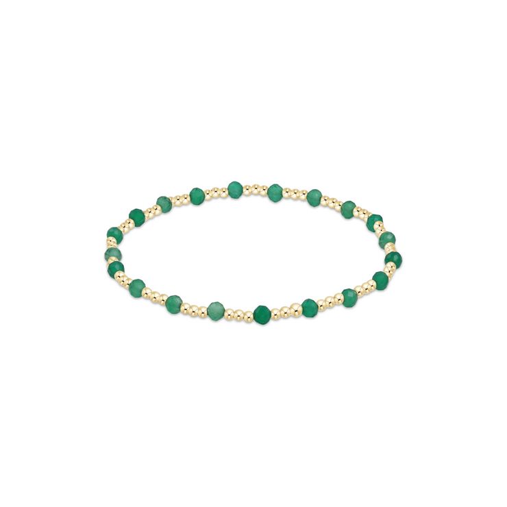 Enewton Extends Gemstone Gold Sincerity 3mm Bead Bracelet - Green Onyx