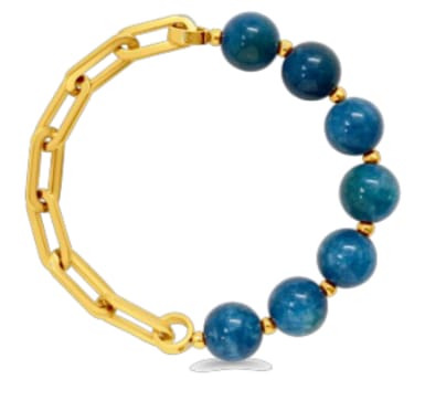 Isla Half &amp; Half Waterproof Bracelet- Turqs &amp; Caicos Isla Half &amp; Half Waterproof Beaded Paperclip Bracelet Gold Bracelet