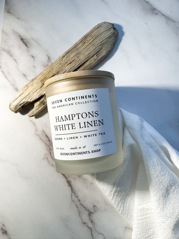 Seven Continents Hamptons White Linen Candle
