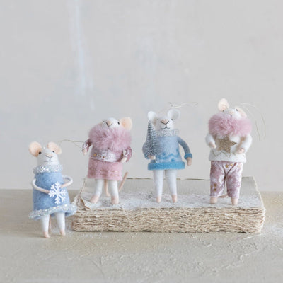 Winter Outfit Mouse Ornament