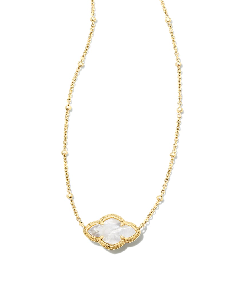 Abbie Pendant Necklace in Ivory Mother-of-Pearl