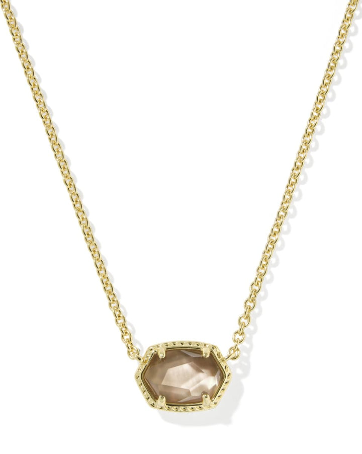 Kendra Scott Daphne Frame Necklace - Gold Taupe Mother of Pearl
