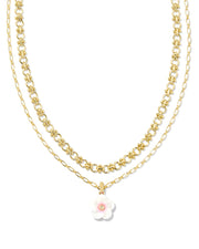 Kendra Scott Delilah Multi Strand Necklace - Pink Iridescent Mix