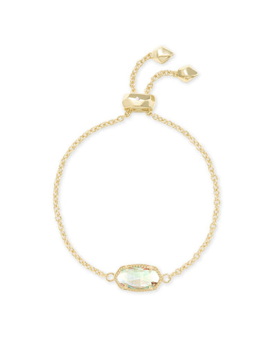 Elaina Gold Adjustable Bracelet in Dichroic Glass