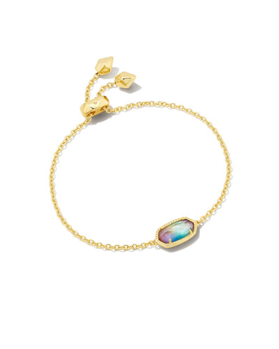 Elaina Gold Delicate Chain Bracelet in Yellow Watercolor Illusion