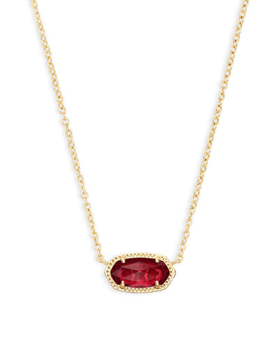 Kendra Scott Elisa Gold Pendant Necklace in Clear Berry