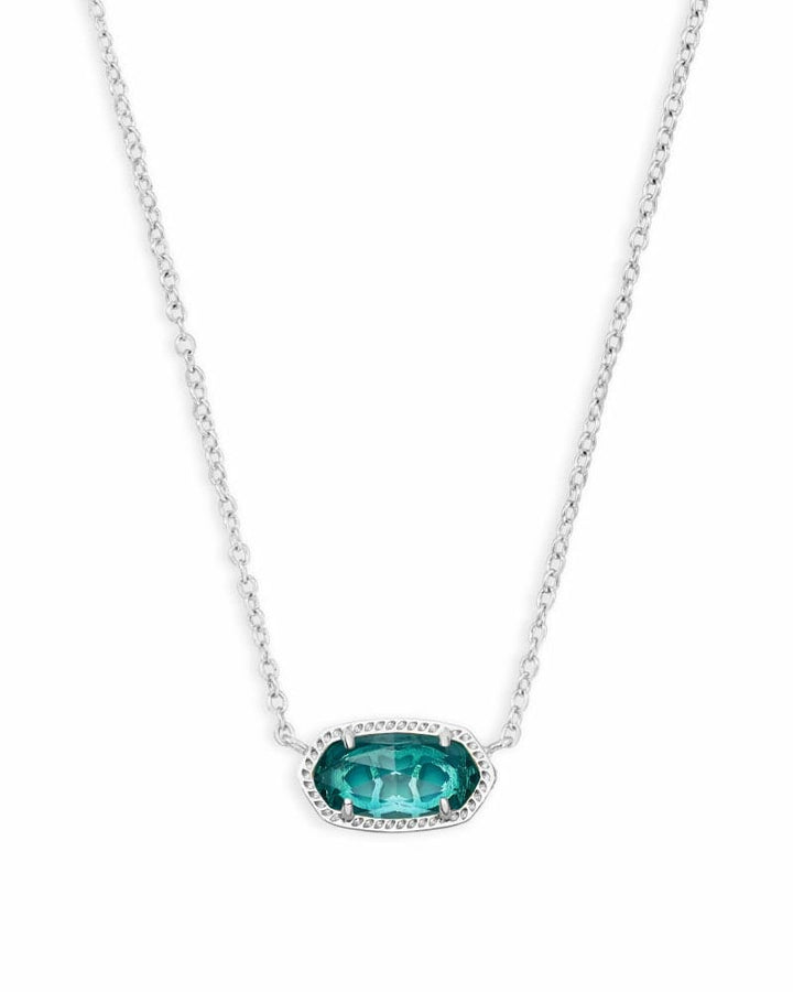 Kendra Scott Elisa Silver Necklace in London Blue Kendra Scott Elisa London Blue Silver Pendant Necklace Necklaces