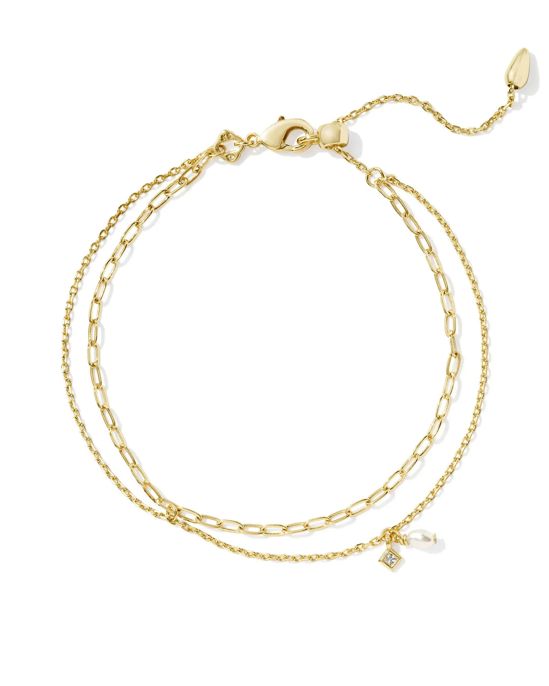 Kendra Scott Eve White Pearl Multi Strand Bracelet