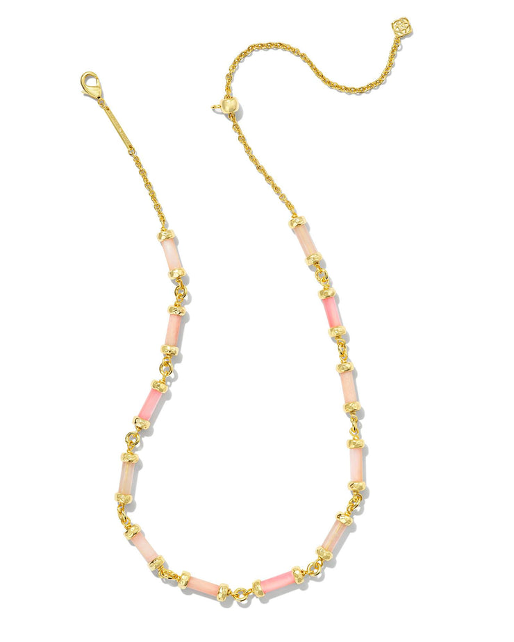 Kendra Scott Gigi Gold Strand Necklace in Pink Mix