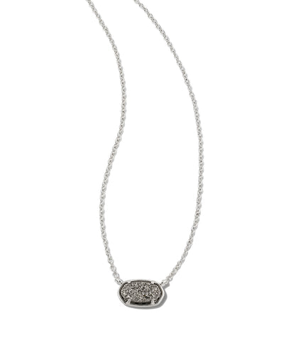 Grayson Silver Pendant Necklace in Platinum Drusy