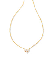 Katy Heart Short Pendant Necklace in Crystal