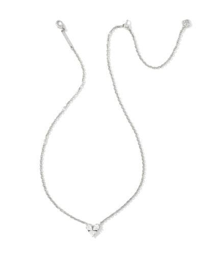 Katy Heart Short Pendant Necklace in Crystal