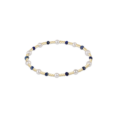 Enewton Pearl Sincerity Pattern 4mm Bead Bracelet - Lapis