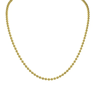 Lola Ball Chain 2mm Necklace - Gold