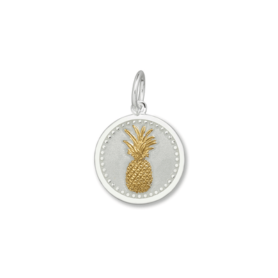 Lola Pineapple Pendant - Gold Alpine White