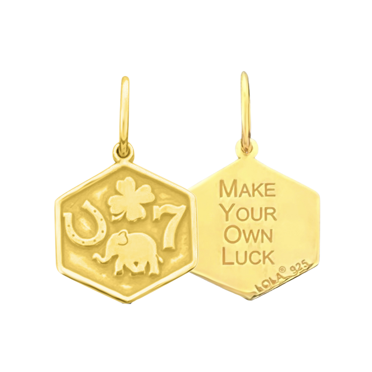 Lola Lucky Tag Pendant - Gold