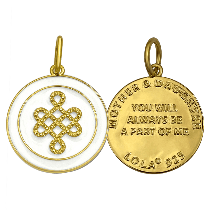 Lola Mother &amp; Daughter Pendant - All Gold