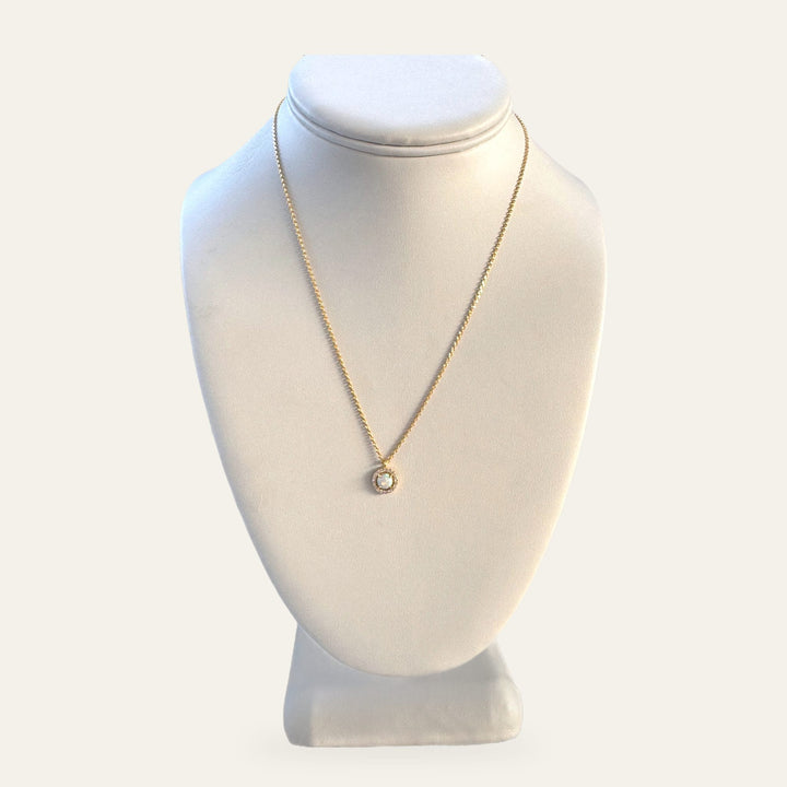 Tidepool Opal Halo Necklace Tidepool Opal Halo Necklace | Jackie Tides Gold Necklaces