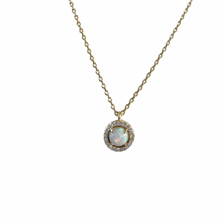 Tidepool Opal Halo Necklace Tidepool Opal Halo Necklace | Jackie Tides Gold Necklaces