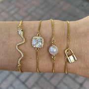 Golden Pearl Adjustable Bracelet