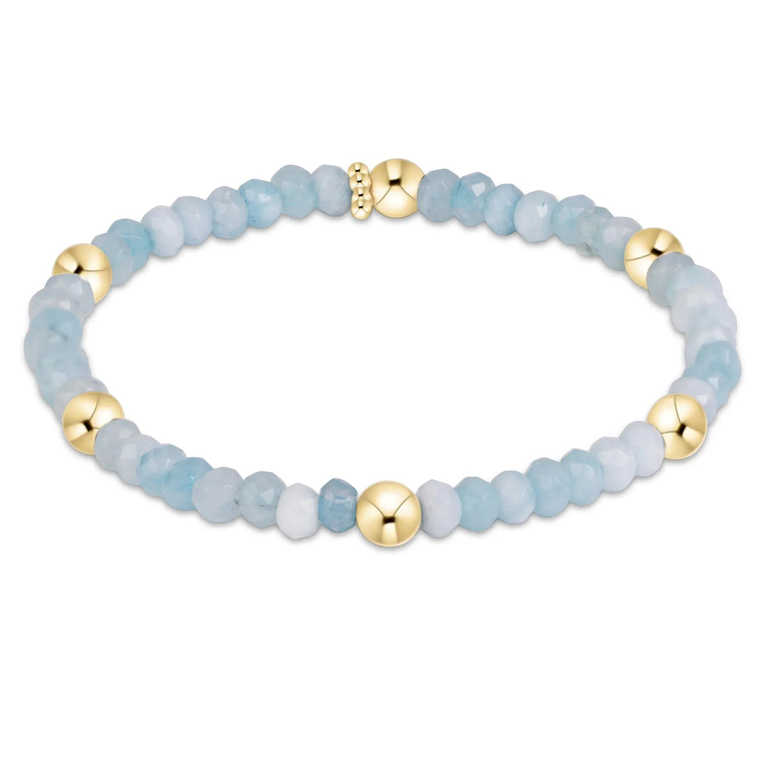 Enewton Presence Gemstone 4mm Gold Filled Bracelet - Aquamarine enewton Presence Aquamarine Gold-Filled Bracelet Bracelet