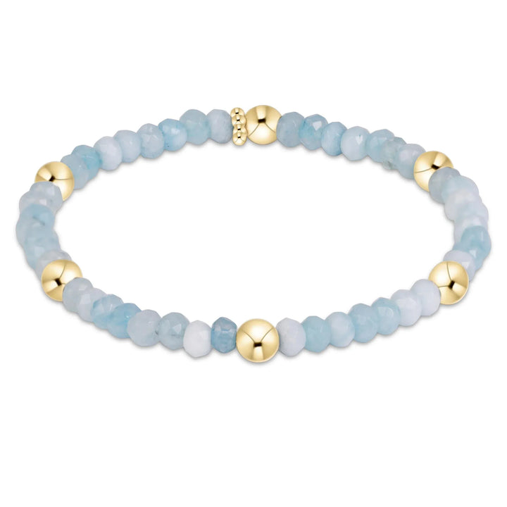 Enewton Presence Gemstone 4mm Gold Filled Bracelet - Aquamarine enewton Presence Aquamarine Gold-Filled Bracelet Bracelet