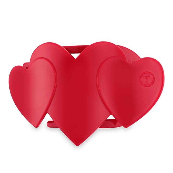 Teleties Flat Heart to Heart Red Hair Clip